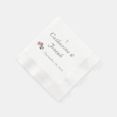 Liebe ist in Bloom Wedding Paper Napkin Serviette (Ecke)