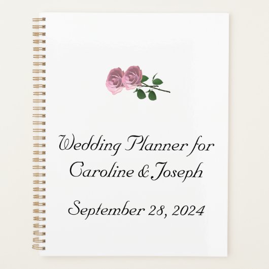 Liebe ist in Bloom White Wedding Planer (Vorderseite)