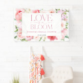 Liebe ist in Bloom | Wild Garden Frame Brautparty Banner (Insitu)