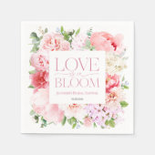 Liebe ist in Bloom | Wild Garden Frame Brautparty Serviette (Vorderseite)
