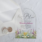 Liebe ist in Bloom Wildblume Blumenkohl Brautparty Acryleinladungen