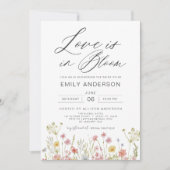 Liebe ist in Bloom Wildblume Blumenkohl Brautparty Einladung (Vorderseite)
