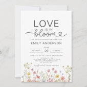Liebe ist in Bloom Wildblume Blumenkohl Brautparty Einladung (Vorderseite)
