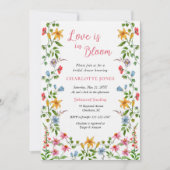Liebe ist in Bloom Wildblume Blumenkohl Brautparty Einladung (Vorderseite)