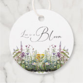 Liebe ist in Bloom Wildblume Blumenkohl Brautparty Geschenkanhänger (Rückseite)