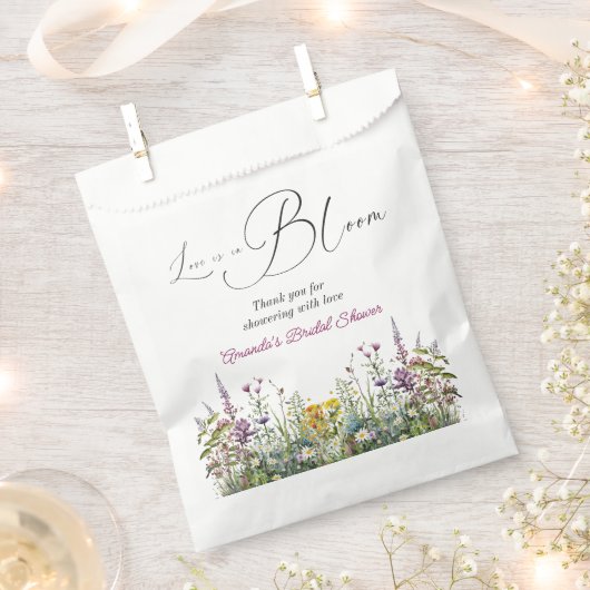 Liebe ist in Bloom Wildblume Blumenkohl Brautparty Geschenktütchen (Ausgeschnitten)