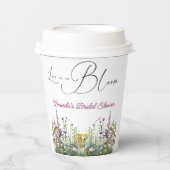 Liebe ist in Bloom Wildblume Blumenkohl Brautparty Pappbecher (Vorderseite)