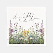 Liebe ist in Bloom Wildblume Blumenkohl Brautparty Serviette (Vorderseite)