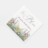 Liebe ist in Bloom Wildblume Blumenkohl Brautparty Serviette (Ecke)