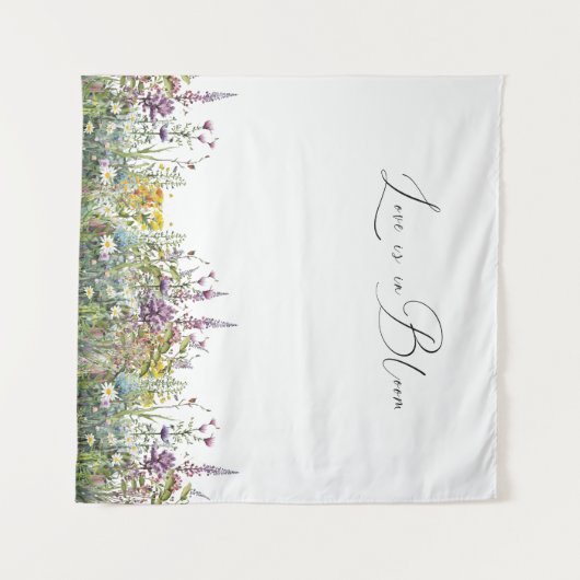 Liebe ist in Bloom Wildblume Blumenkohl Brautparty Wandteppich (Vorderseite (Horizontal))