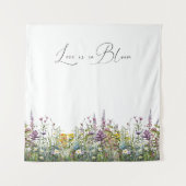 Liebe ist in Bloom Wildblume Blumenkohl Brautparty Wandteppich (Vorderseite)
