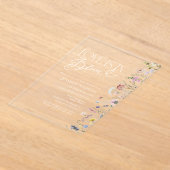 Liebe ist in Bloom | Wildblume Boho Brautparty Acryleinladungen (Ablage )