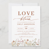 Liebe ist in Bloom Wildblume Boho Brautparty Einladung (Vorderseite)
