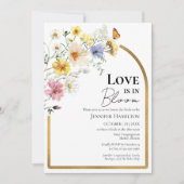 Liebe ist in Bloom | Wildblume Boho Brautparty Einladung (Vorderseite)