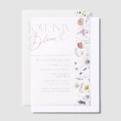 Liebe ist in Bloom | Wildblume Boho Brautparty Pergament Einladungen (Versetzt)