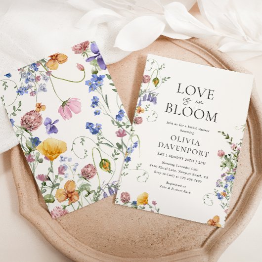 Liebe ist in Bloom Wildblume Meadow Brautparty Einladung