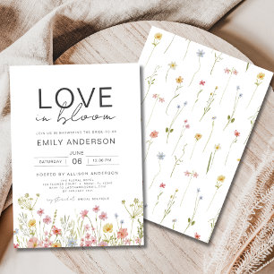Liebe ist in Bloom Wildblume Spring Brautparty Einladung
