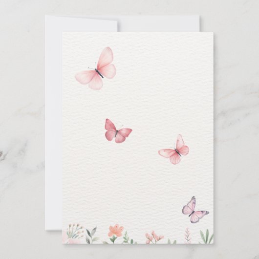 Liebe ist in Bloom Wildblume Spring Brautparty Einladung (Rückseite)