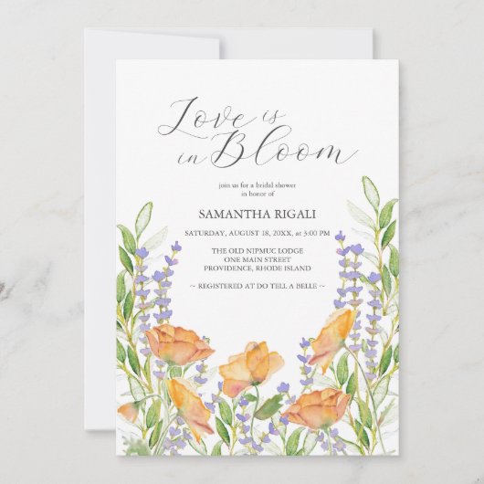 Liebe ist in Bloom - Wildblumen Brautparty (Vorderseite)