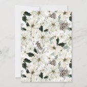 Liebe ist in Bloom Winter Poinsettia Blume Einladung (Rückseite)