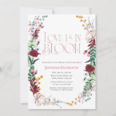Liebe ist in Bloom | Wreath Floral Brautparty Einladung (Vorderseite)