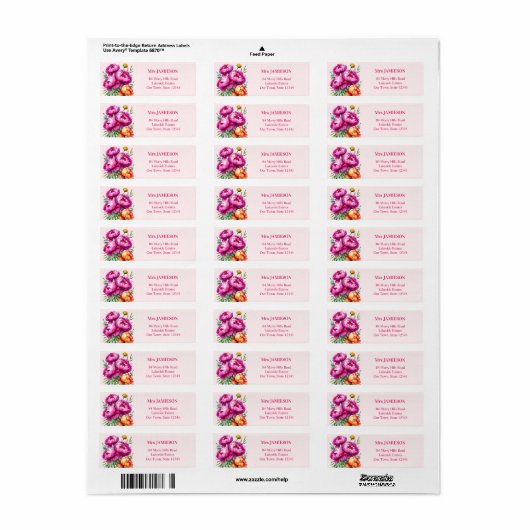 Liebe ist in blühenden rosa Blume gedruckt (Vorne)