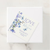 Liebe ist in blühenden Wildblume Blumenkohl Brautp Geschenkanhänger (Beispiel)