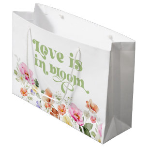 Liebe ist in blühenden Wildblume Brautparty Große Geschenktüte
