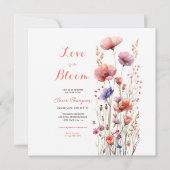 Liebe ist in blühenden Wildblumen blumengeschmückt (Vorderseite)