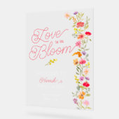 Liebe ist in blühenden Wildblumen Blumenkorb Empfa Acrylschild (Winkel)