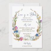 Liebe ist in blühenden Wildblumen Brautparty Einladung (Vorderseite)