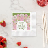 Liebe ist in Blüte - Boho Blumen Brautparty Serviette (Beispiel)