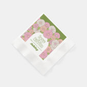 Liebe ist in Blüte - Boho Blumen Brautparty Serviette (Ecke)