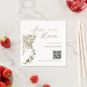 Liebe ist in Blüte Brautparty Foto-Sharing QR-Code Serviette (Beispiel)