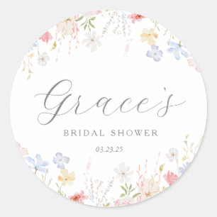 Liebe ist in Blüte Brautparty Geschenkanhänger Runder Aufkleber