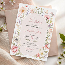 Liebe ist in Blüte Florale Hochzeitsdusche Einladung