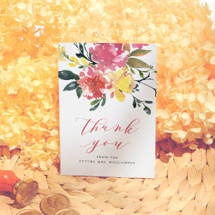 Liebe ist in Blüte Frühhling Blumen Brautparty Dankeskarte
