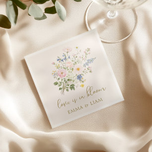 Liebe ist in Blüte Gartenhochzeit Brautparty Serviette