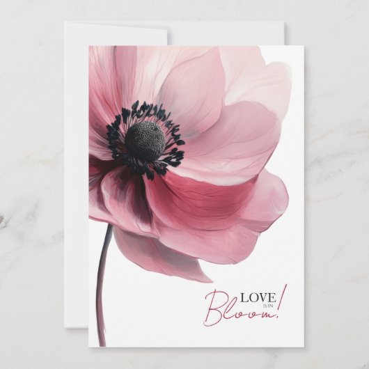 Liebe ist in Blüte Hochzeit blumengeschmückt Braut Einladung (Rückseite)