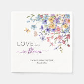 Liebe ist in Blüte Libellen Brautparty Serviette (Vorderseite)