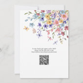 Liebe ist in Blüte Libellen QR-Code Brautparty Einladung (Rückseite)