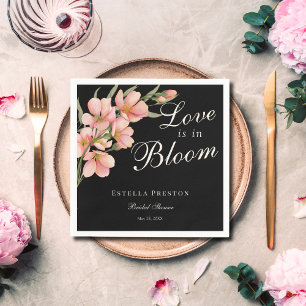 Liebe ist in Blüte Rosa Kirschblüten-Brautparty Serviette