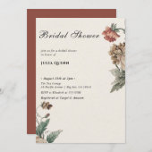 Liebe ist in Blütendusche eingeladen, Einladung (Vorne/Hinten)