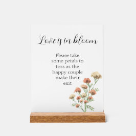 Liebe ist in Blütezeit Hochzeitszeichen Acrylschild