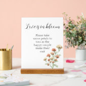 Liebe ist in Blütezeit Hochzeitszeichen Acrylschild (Hochzeit)