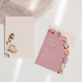 Liebe ist in blutrosa Peony Frame Brautparty in Einladung