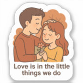 Liebe ist in den Kleinen Aufkleber (Vorderseite)