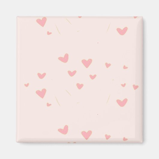 Liebe ist in den rosa Herzen Magnet (Vorne)