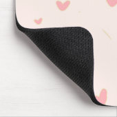 Liebe ist in den rosa Herzen Mousepad (Ecke)