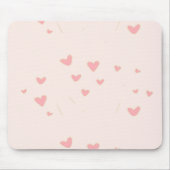 Liebe ist in den rosa Herzen Mousepad (Vorne)
